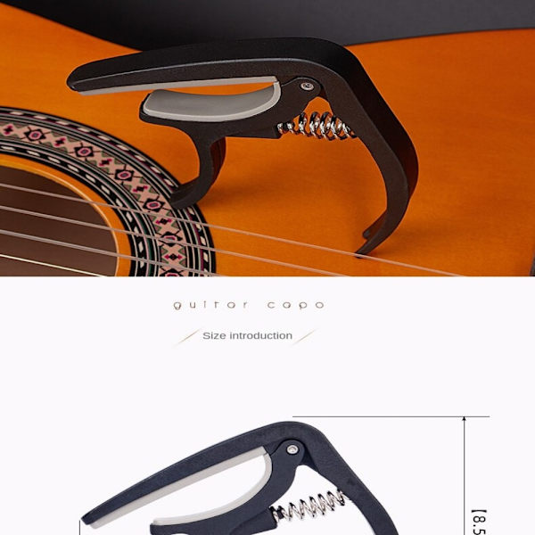 2 ST Guitar Shift Clip Gitarr Big Hand Grab Ukulele Umlaut black