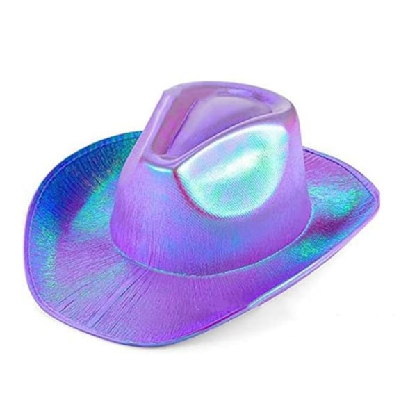 Iriserende Cowboy Hat Jazz Hat LILLA purple