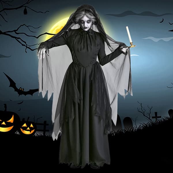 Scary Witch Costume Dark Bride Clothes M M
