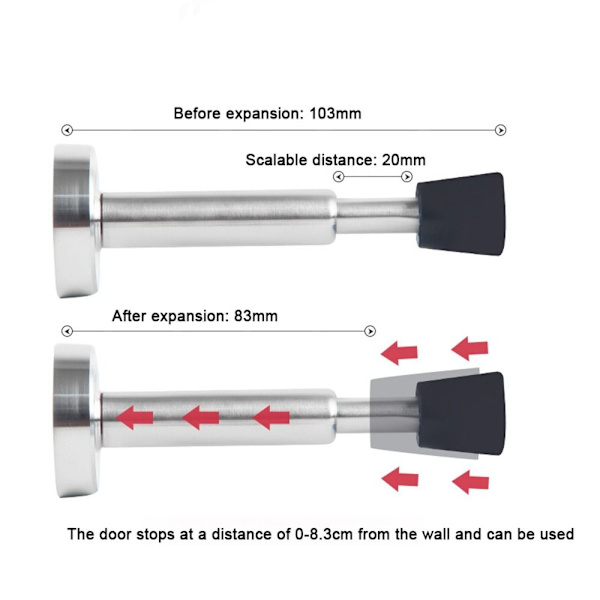 Dørstopper Gulvholder SORT black