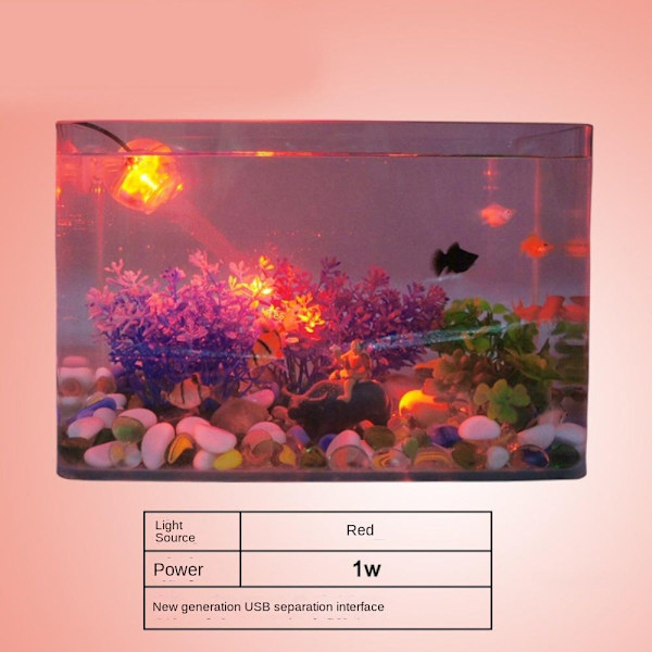 Lille Spotlight LED Akvarium Lys RØD EU EU Red EU-EU