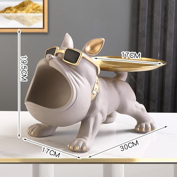 Bulldog Butler Förvaringsbricka Nyckellåda GRÅ gray