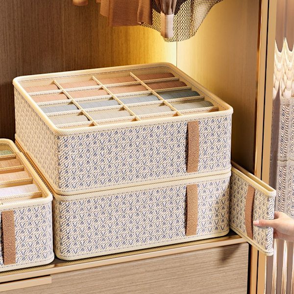 Underkläder Förvaringslåda Lådor Separatorlådor BEIGE 7 GRIDS 7 beige 7 grids-7 grids