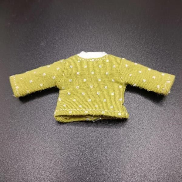 Dukke T-skjorte Sokker Cotton Dot Bluse GUL Yellow