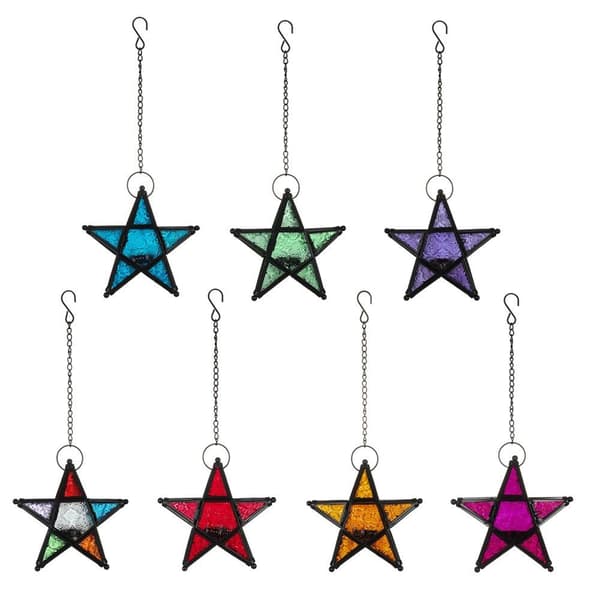 Pentagram Lysestake Lyslykt BLÅ BLÅ Blue