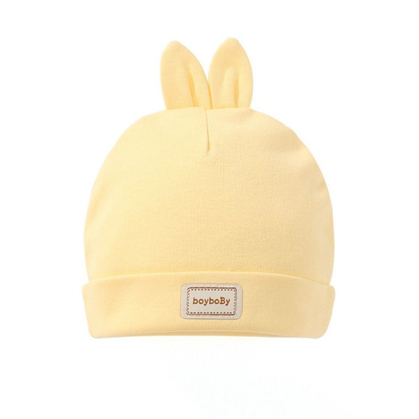 2 STK Babystrikklue Bunny Hats GUL A A yellow A-A