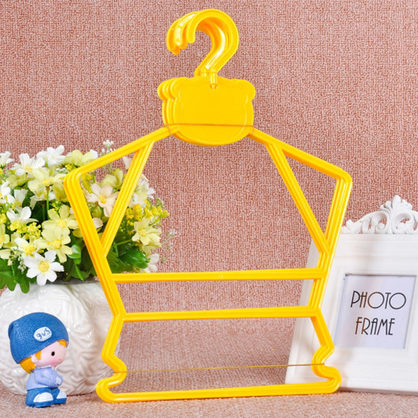 5 STK Babytøjsbøjle i ét stykke tøjstativ GUL 5 STK 5 STK Yellow 5pcs-5pcs