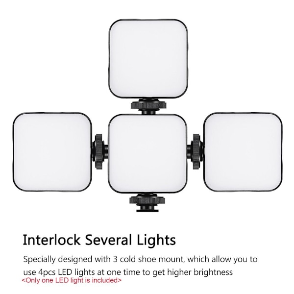LED-videovalo 6500K täyttölamppu 2kpl 2kpl 2pcs