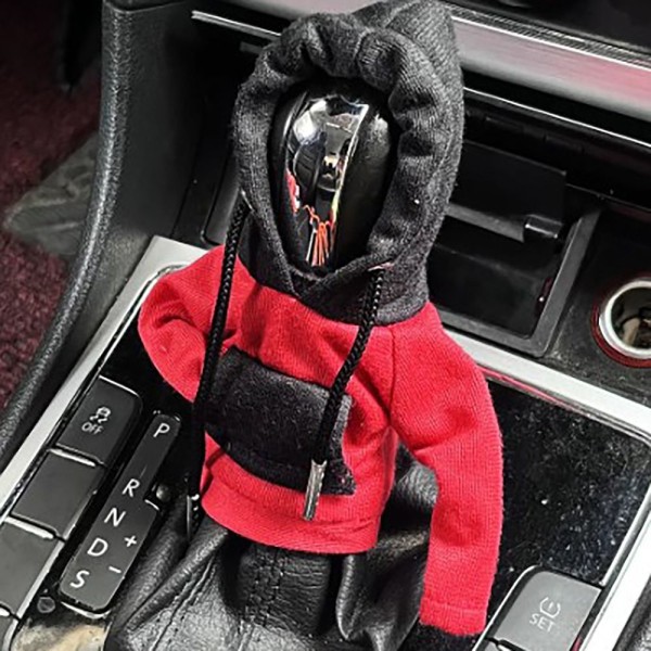 Hettegenser Bil Gear Shift Cover Knop Hettegenser Sweatshirt WHITE&RED WHITE&RED