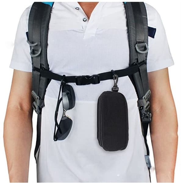2 stk Molle Webbing Karabinhage Rygsæk Spænde Fastgør Quickdraw Black