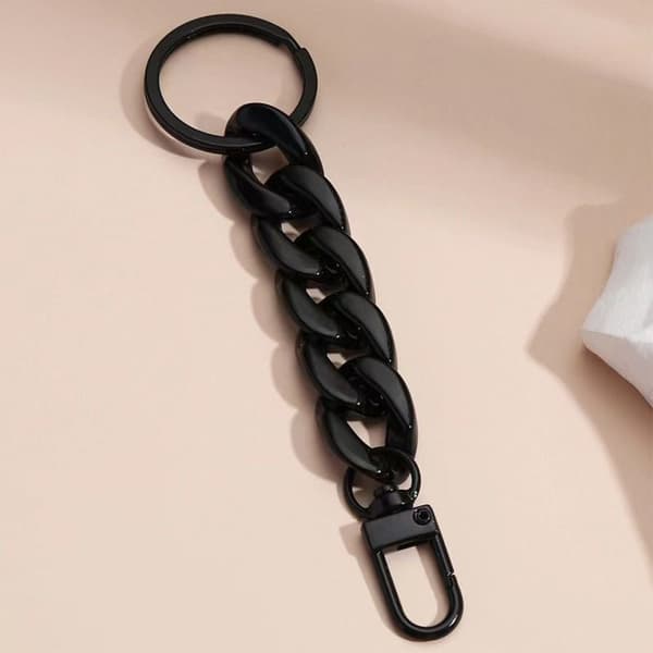 3 Stk Nøglering Link Chain SORT Black