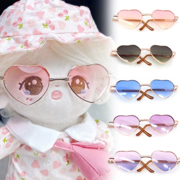 Cute Heart Frame Plys dukkebriller 1 1 1