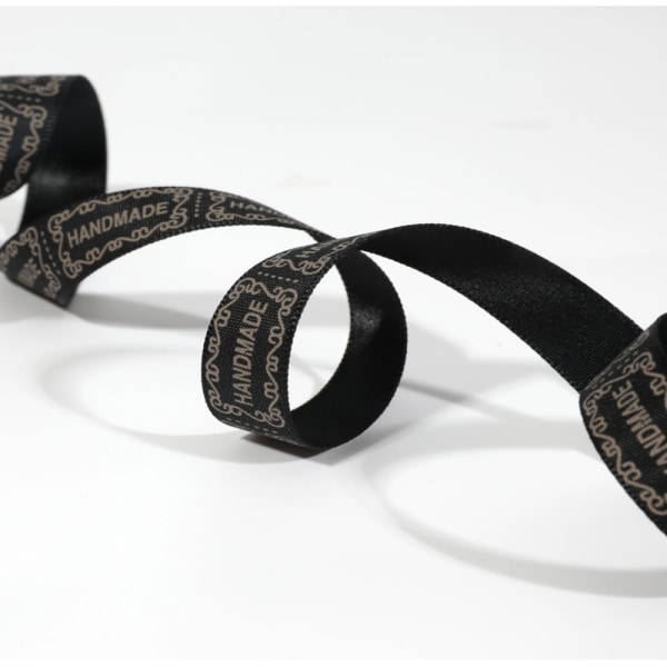 Handdade Ribbon Diy-märkning SVART Black