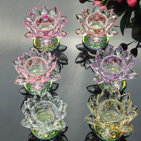 Crysta Lotus Flower Ornament Lotus Flower Figur TRANSPARENT transparent