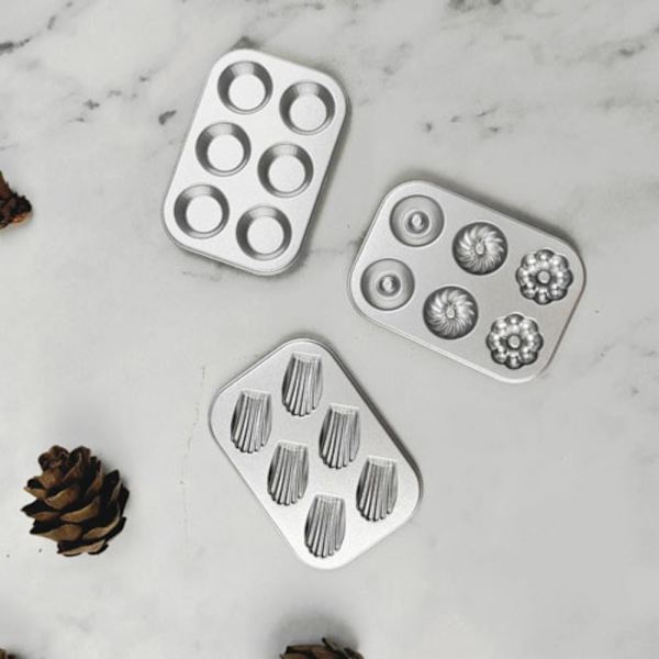 3 kpl Nukkekodin leivinpelti Mini keittiölelut SILVER SILVER silver