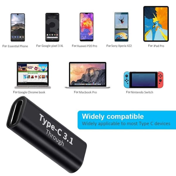 5 kpl C-tyypin 3.1-sovittimen USB-C-muunnin 10 Gbps 5PCS