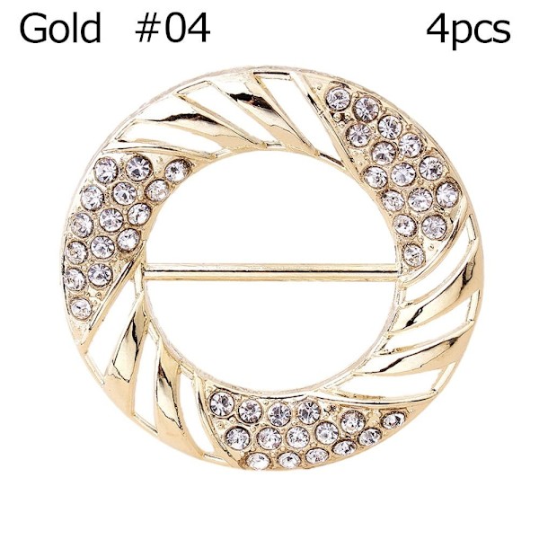 4 Stk Tørklædespænde Tørklædering GULD #04 #04 Gold #04-#04