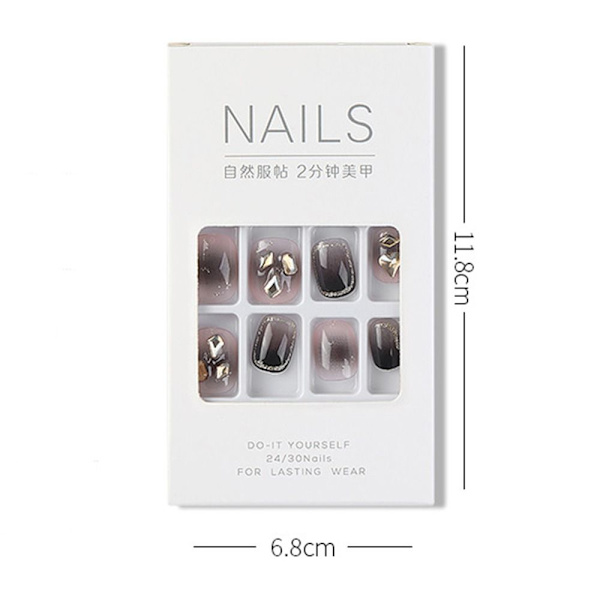 Fake Nails Short Square P016A-4 P016A-4 P016A-4