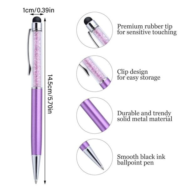 5 ST Kapacitiv Stylus Kulspetspenna LILA Purple