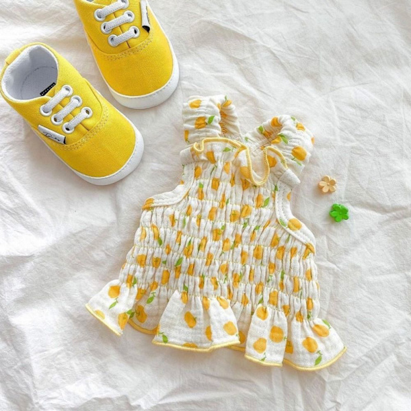 Pet Strawberry Dress Pet Hundetøj GUL XL yellow XL