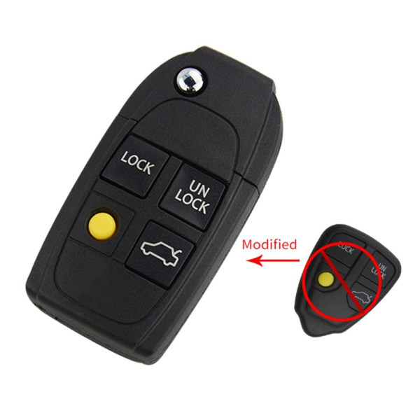 Fjernnøgleskall Bil fjernbetjeningsnøglekasse 4 KNAPPER 4 KNAPPER 4 buttons