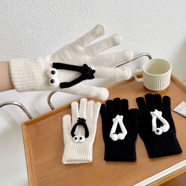 Hand i Hand Handskar Sticka Handskar VIT white