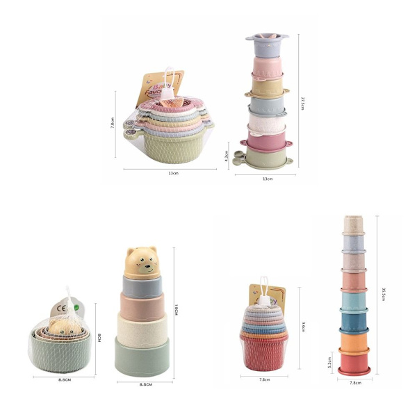 Baby stable kopper Stack Cup Legetøj STYLE-1 STYLE-1 Style-1