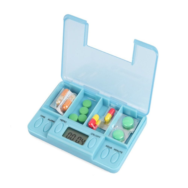 Pill Box 4 Grid VIT White