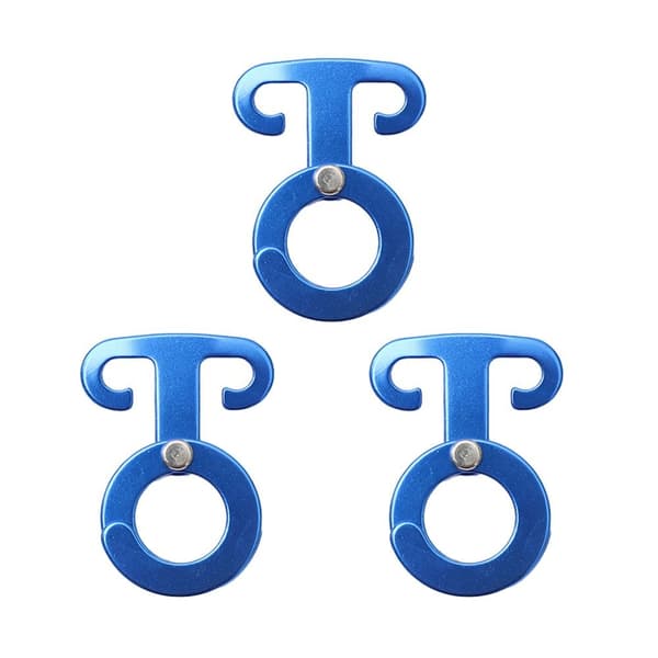 3 ST Tältrepsspänne Vindrep Hängare BLÅ Blue