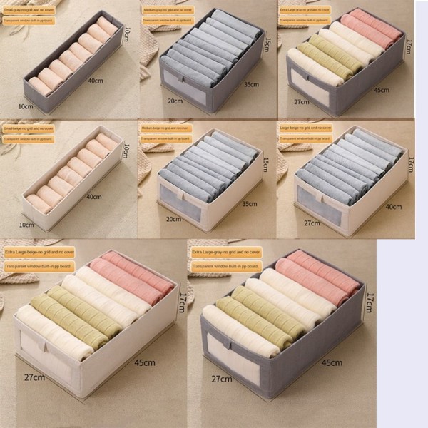 Undertøy Oppbevaringsboks Bukser Klassifisering Skuff BEIGE S Beige S