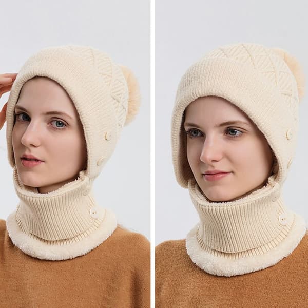 Ørebeskyttelse Ulllue Beanie Hat Skjerf GRÅ Grey