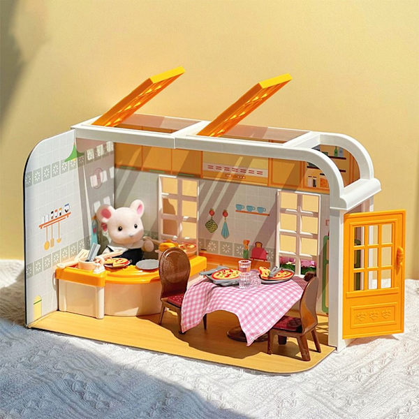 Gör-det-själv Dockhus Dockhus Scenmodell BAGERI BAKERI bakery