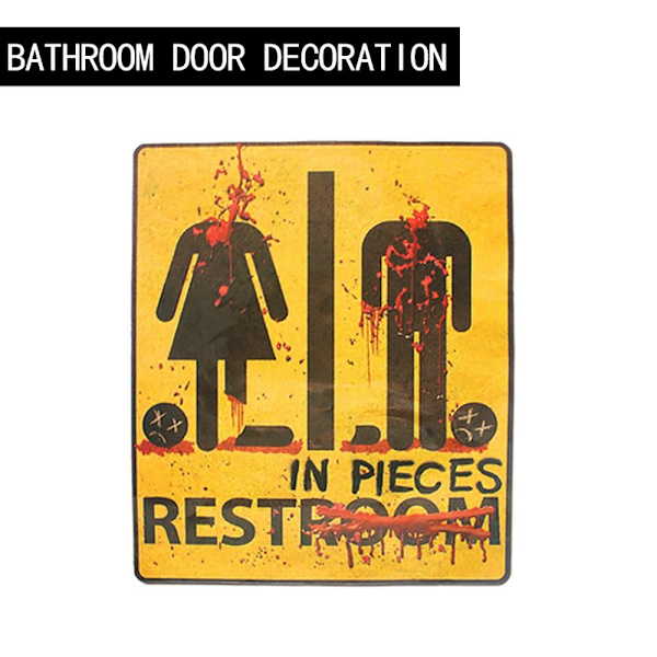 Toiletskiltklistermærker Halloween Bloody Sticker Washroom
