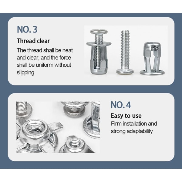 5 st/pack Kronbladnitar Låsmutter 5 SET M4X20MM 5 SET M4X20MM 5 Sets M4x20mm