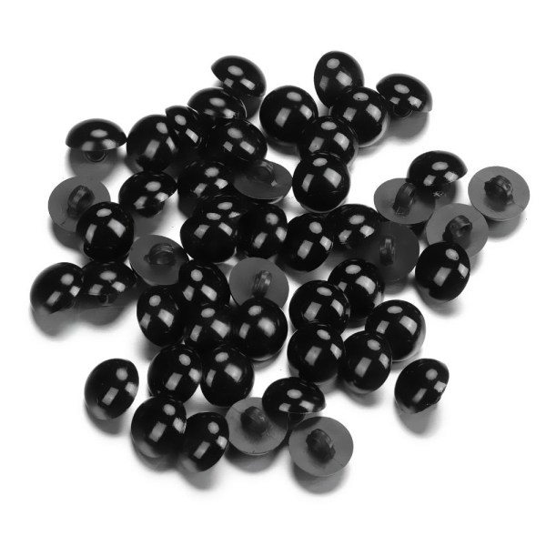 50 st svarta säkerhetsögon för dockor, tillbehör 11,5 mm 11.5mm