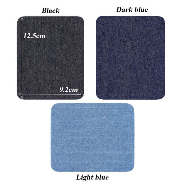 4 / 12PCS Tyglapp Knäarmbåge Stryk på 4PCS-LJUSBLÅ 4pcs-light blue