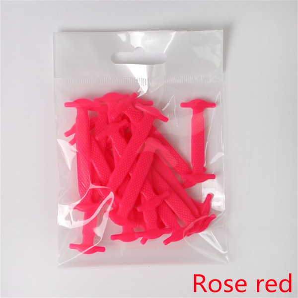 16st Skosnören Silikon ROSE RÖD rose red