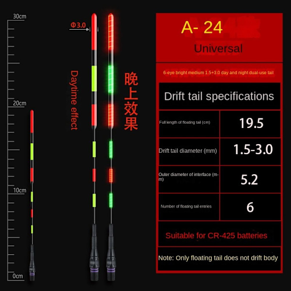 LED Fishing Smart Float Top Elektronisk flytebøye A06 A06 26&27&28&29&30-26&27&28&29&30
