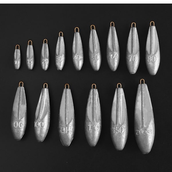 1/2/3/5/10stk Fiske Bly Synker Fiske Vægt Synke 10g(9g)-10pcs