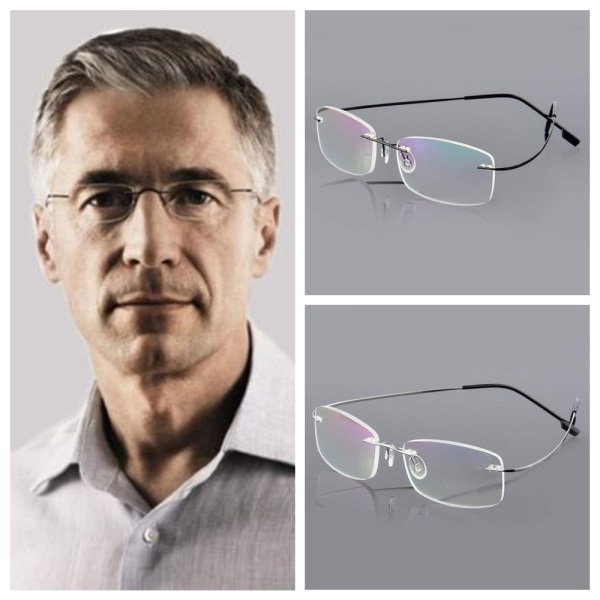 Lesebriller Brille Minne Titan SØLV STYRKE-150 silver Strength-150