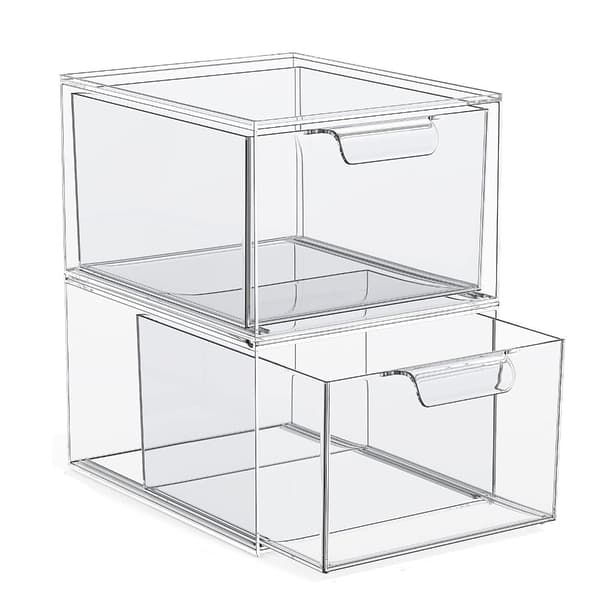 Stapelbar Makeup Organizer Förvaringslåda 2 2 2
