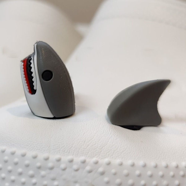 5 ST Skor Spänne Clip Sko Dekoration Clips SHARK TAIL SHARK shark tail