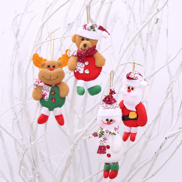 4st Xmas Tree Hängande Jul Plysch Doll Ornaments SET SET SET