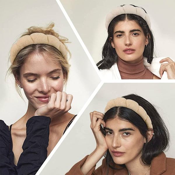 Svamp pannebånd for Makeup GRÅ grey