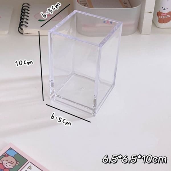 Akryl Pen Holder Opbevaringsstativ TRANSPARENT 1 GRID 1 GRID Transparent 1 Grid-1 Grid