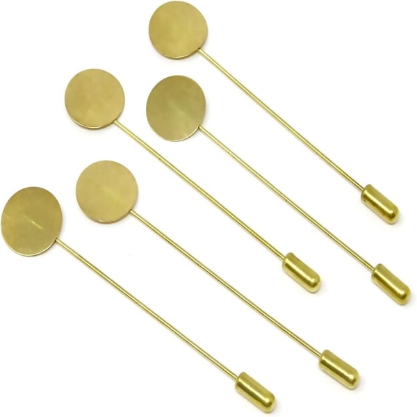 Badge Pin Tørklæde Pin Rund Bakke Broche gold