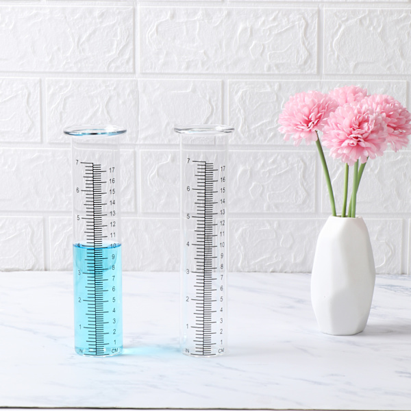 2 stk Regnmåler Regnmålingsværktøjer Glasrør 21cm/ 8inch