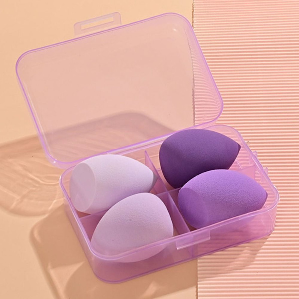 4 stk Kosmetisk puffsæt svampepulver LILLA A A purple A-A