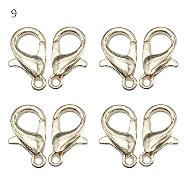 100stk Hummerspenner Armbånd Koblinger Kroker SORT SORT Black