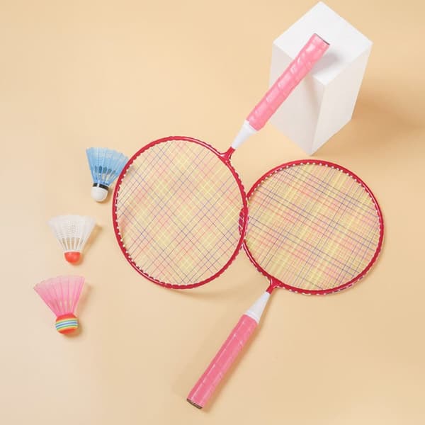 1 Sett Barnebadmintonracketer Doble Racketter ROSA pink